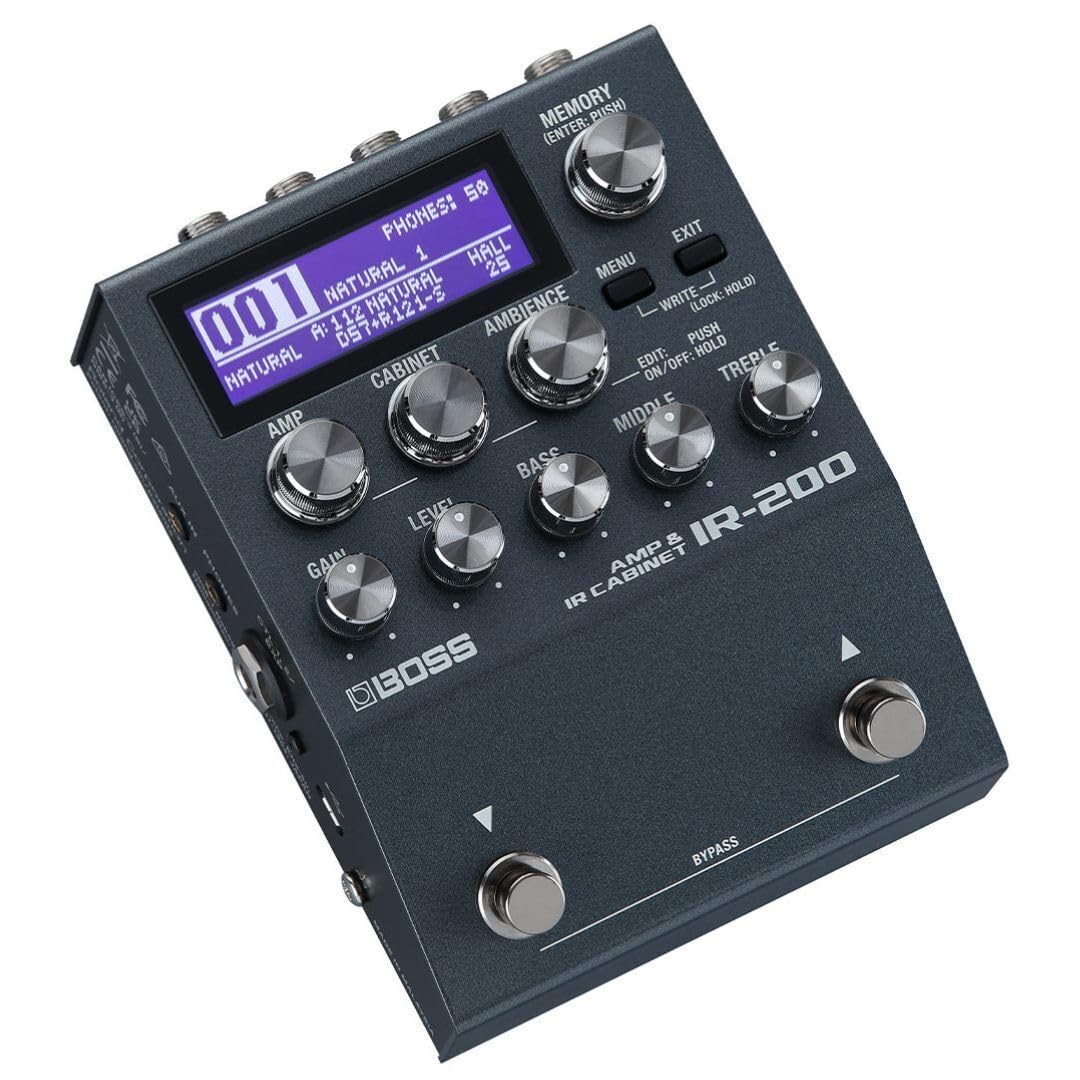 BOSS IR-200 AMP & IR CABINET PEDAL – Pedal-based Amp Simulator and Black