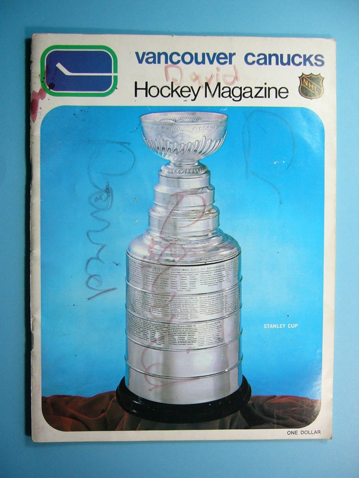 1970/71 VANCOUVER CANUCK LOS ANGELES KINGS FIRST NHL PROGRAM ORLAND KURTENBACH