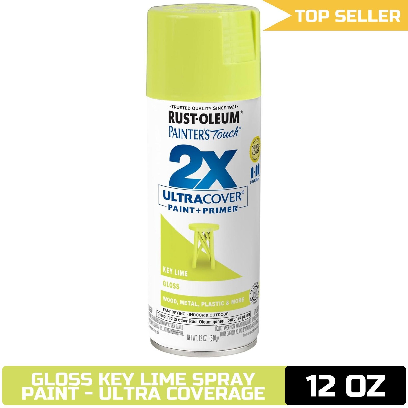 Rust-Oleum Painter's Touch 2X Gloss Key Lime Spray Paint 12 oz