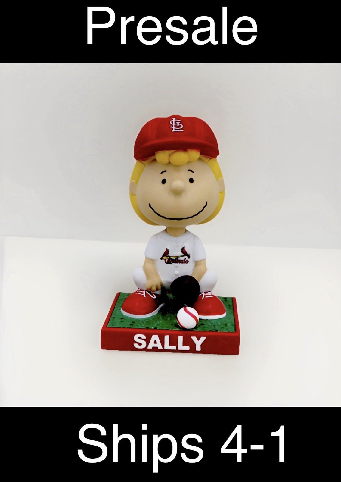 ST. LOUIS CARDINALS SALLY PEANUTS BOBBLEHEAD THEME ITEM NIB PRESALE 3-31-26