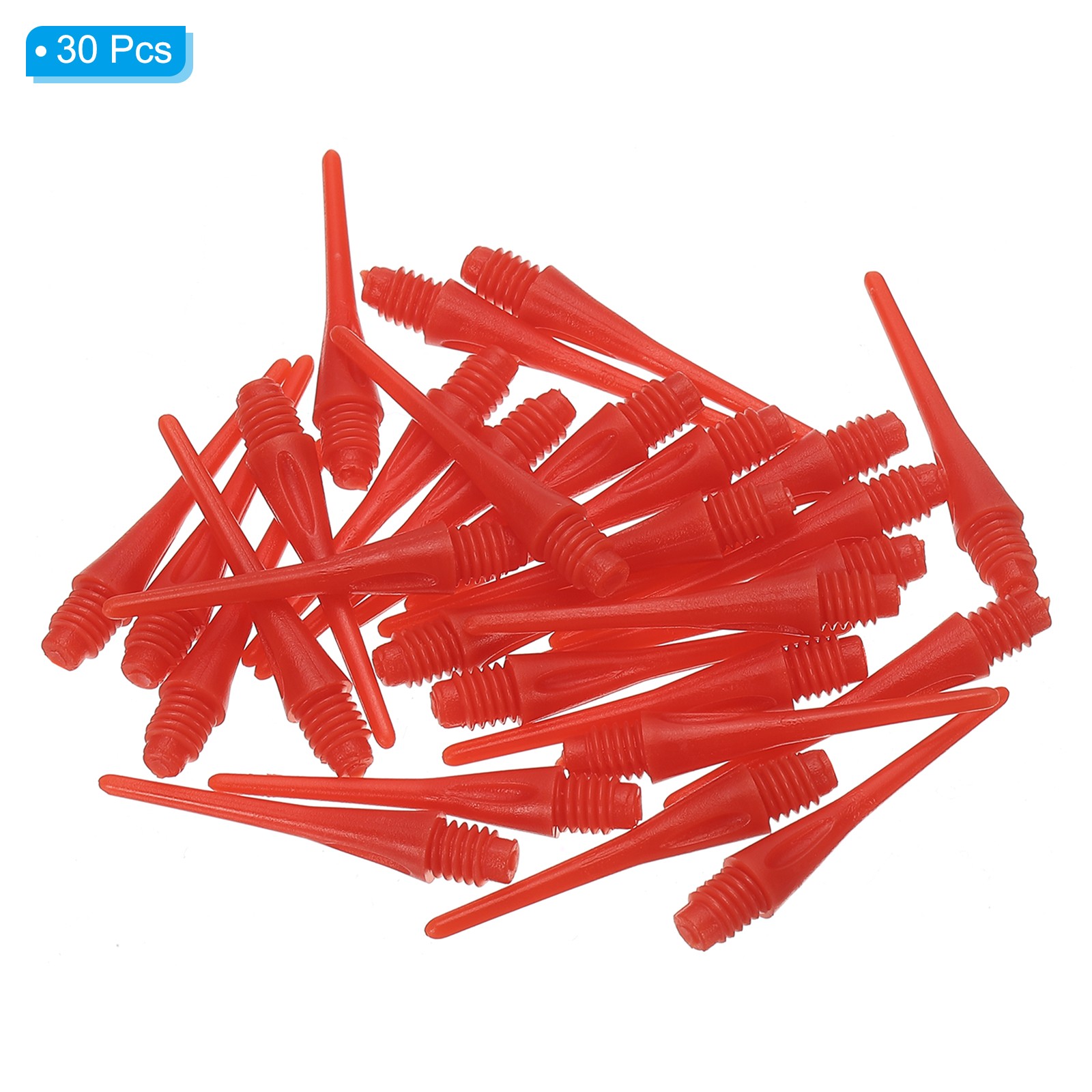 30Pcs 2BA Thread Plastic Soft Tip Dart Points Replacement Accessories, Red