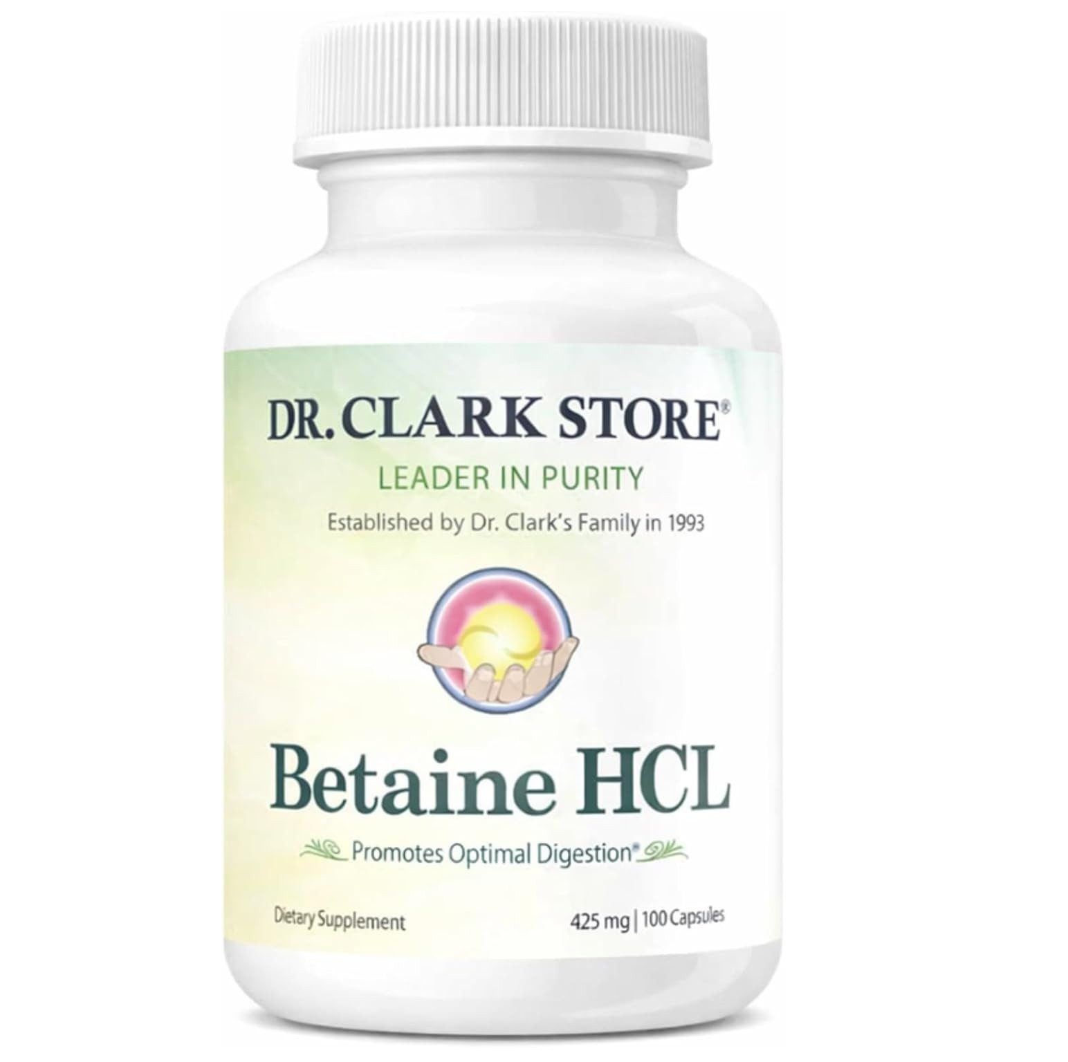 Dr. Clark Betaine HCL Digestive Enzymes - Acid Reflux Medicine, Hydrochloric 100
