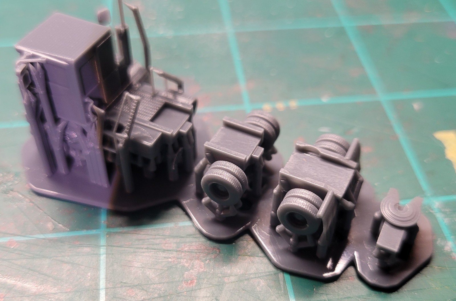 N Scale Semi Trailer Yard Mule 4 Pack - MODULAR DESIGN! READ DESCRIPTION!