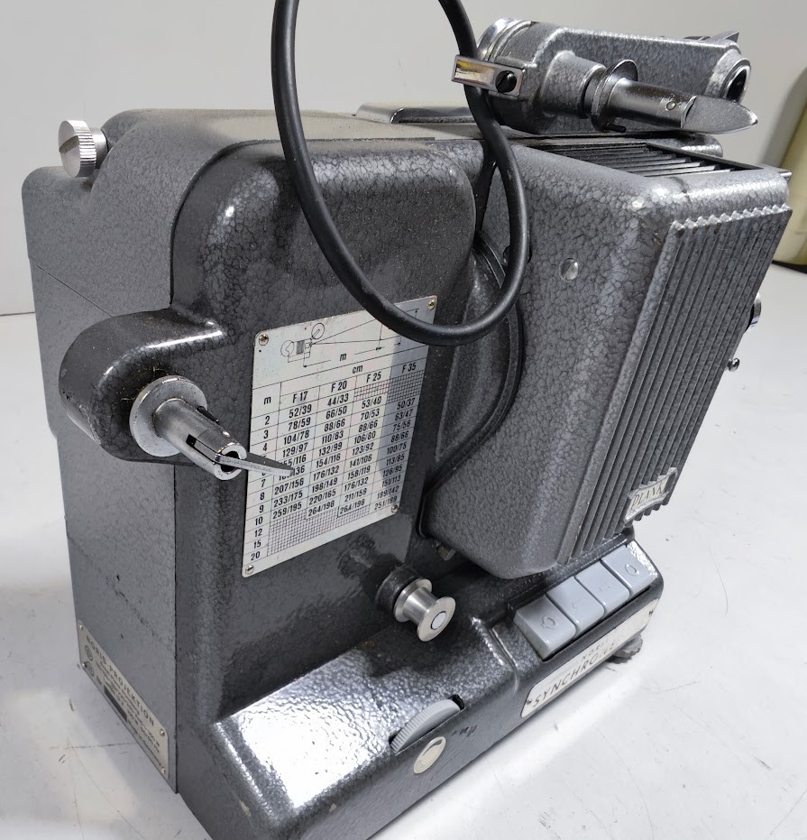 Vintage Plank Synchro 8mm Film Projector - Untested, Has Scratches and Marks