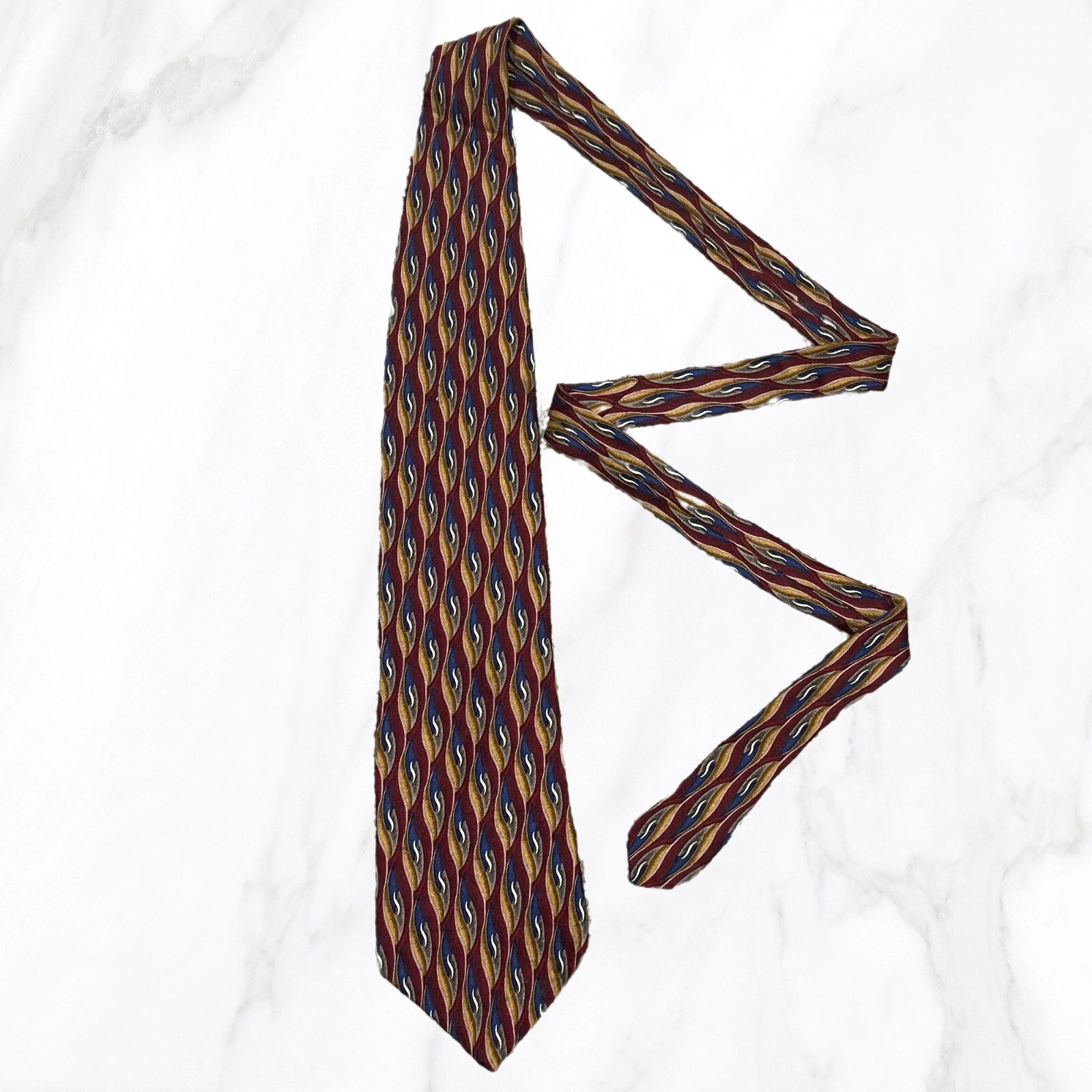 Oscar de la Renta Men's Abstract Print 100% Silk Tie, OS