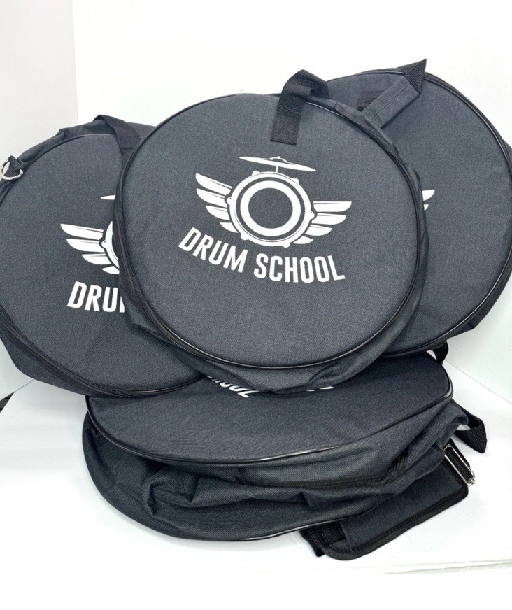 4-Piece Drum Bag Set Soft Carry Cases Black w/ Shoulder Strap