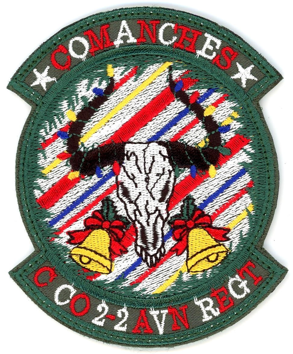 Aviation Patch:  C Company 2nd Battalion 2nd Aviation Christmas Korean Made