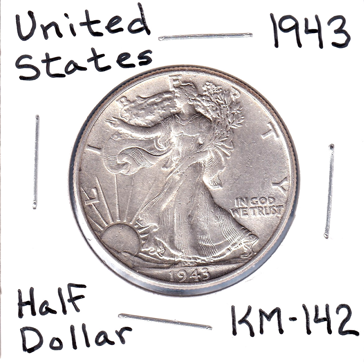 1943 United States Walking Liberty Half Dollar (KM-142) .3617 ASW Silver!!!