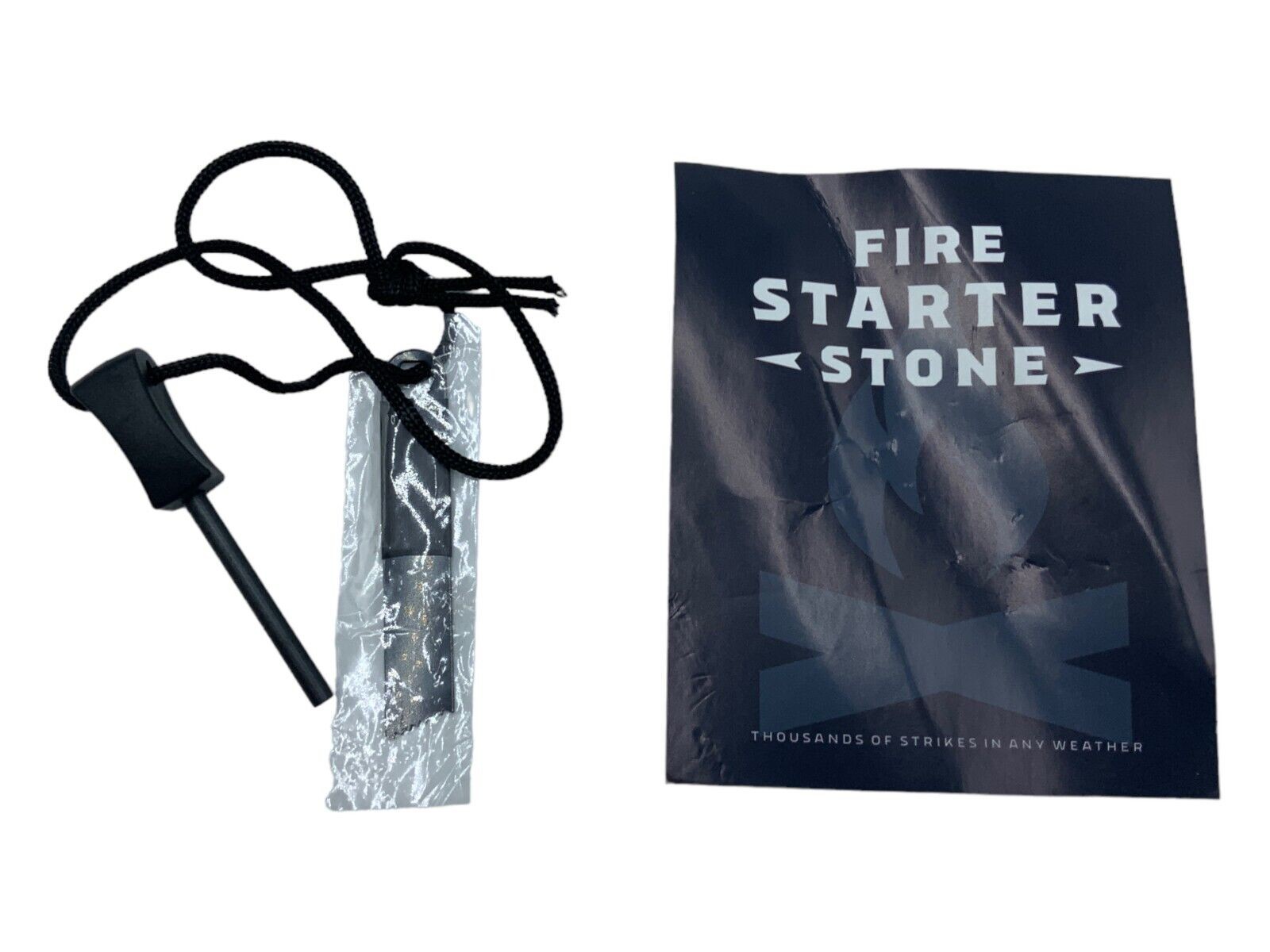Magnesium Flint Stone Steel Striker Fire Starter Kit Ferro Rod Camping Firesteel