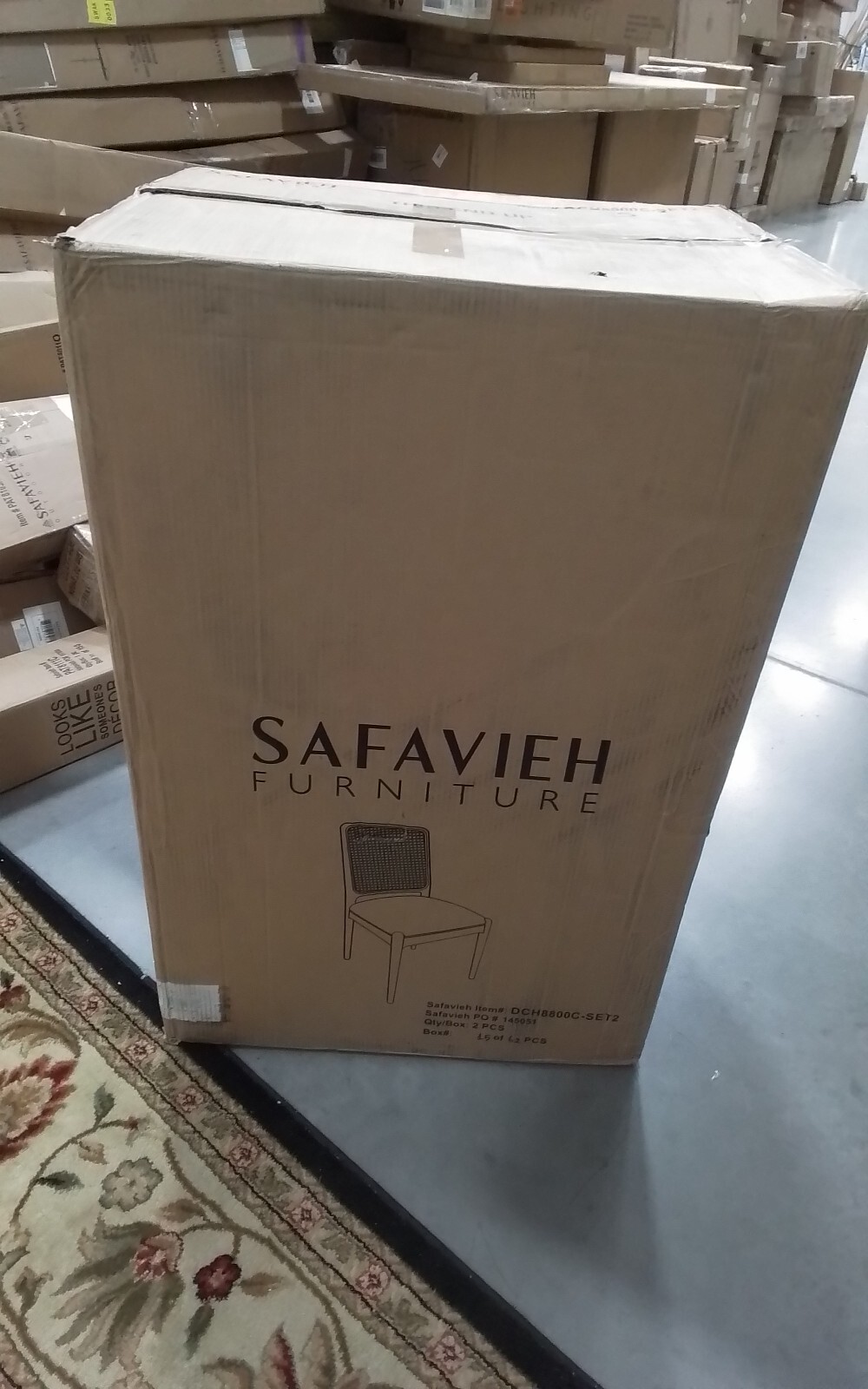 Safavieh REINHARDT RATTAN DINING CHAIR, Reduced Price 2172746268 DCH8800C-SET2