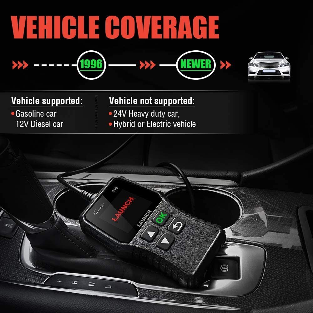 LAUNCH CR319 OBD2 Scanner Full OBDII Functions Diagnostic Tool Car Check Engine