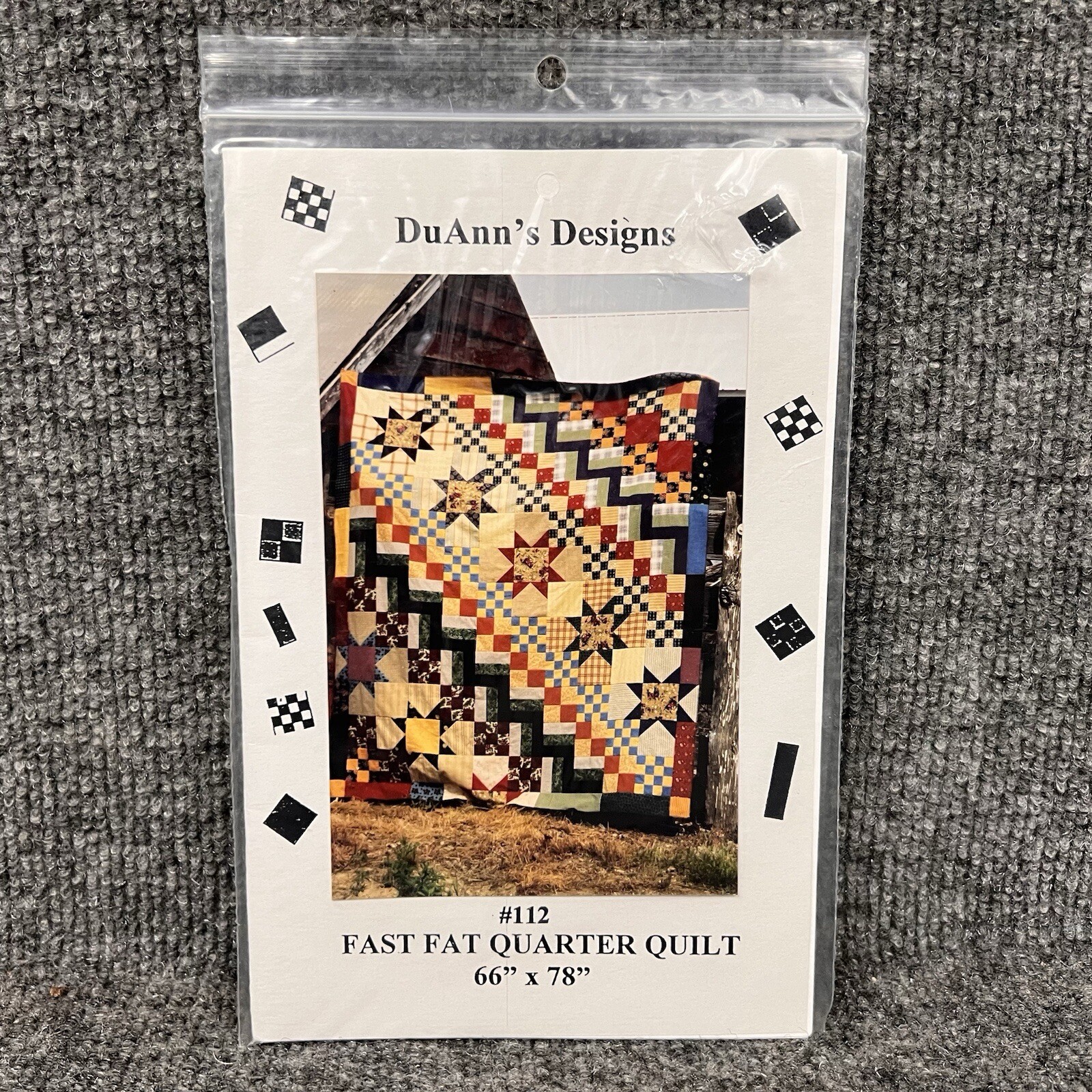 DuAnn's Designs #112 FAST FAT QUARTER QUILT 66" x 78" Quilt Pattern New