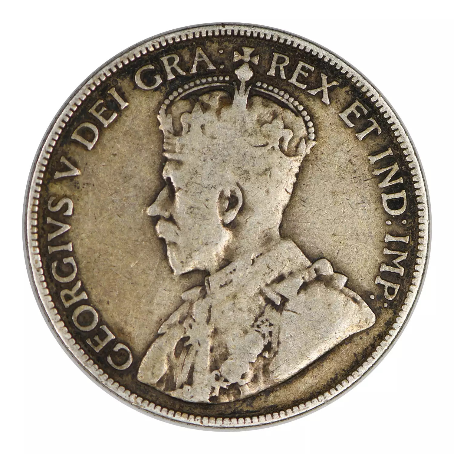 1918 CANADA Silver 50 CENTS Circulated Condition