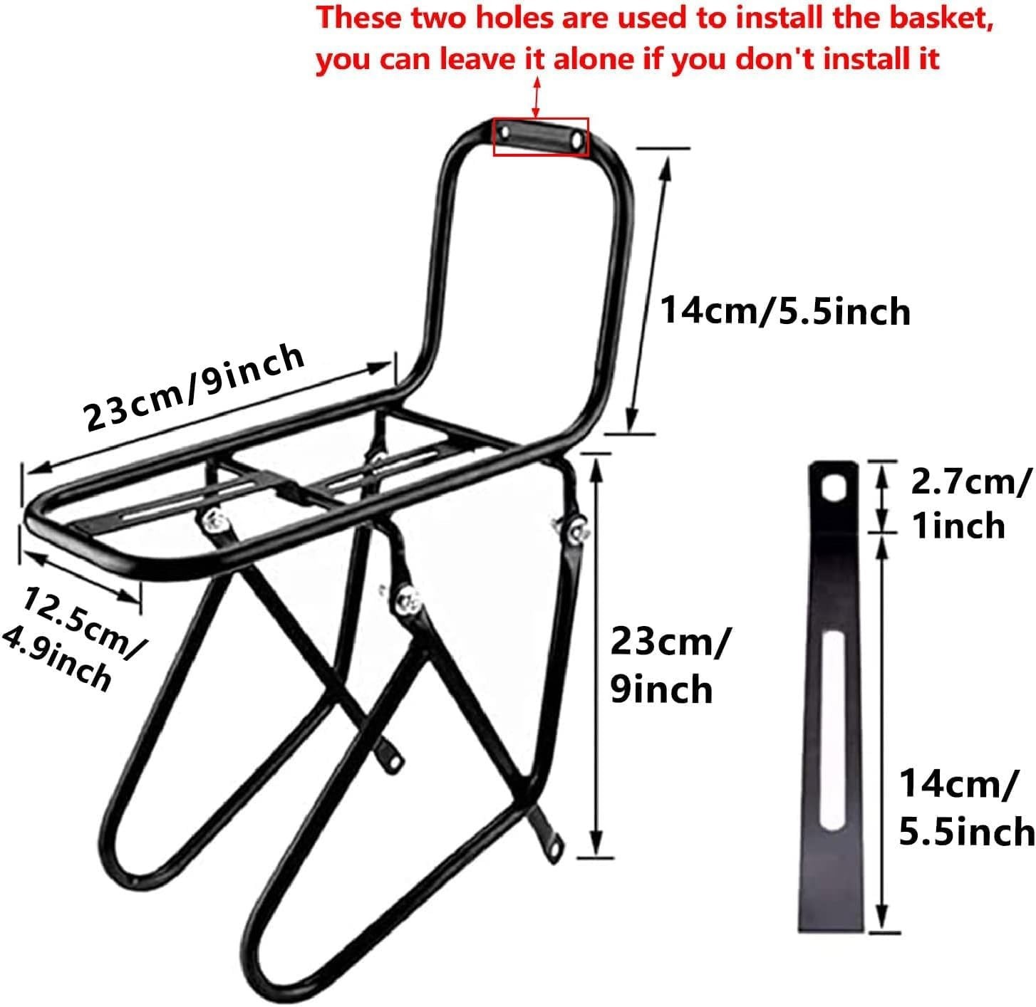 Bicycle Front Rack, Bike Luggage Touring Carrier Racks 15KG Capacity Mountain...