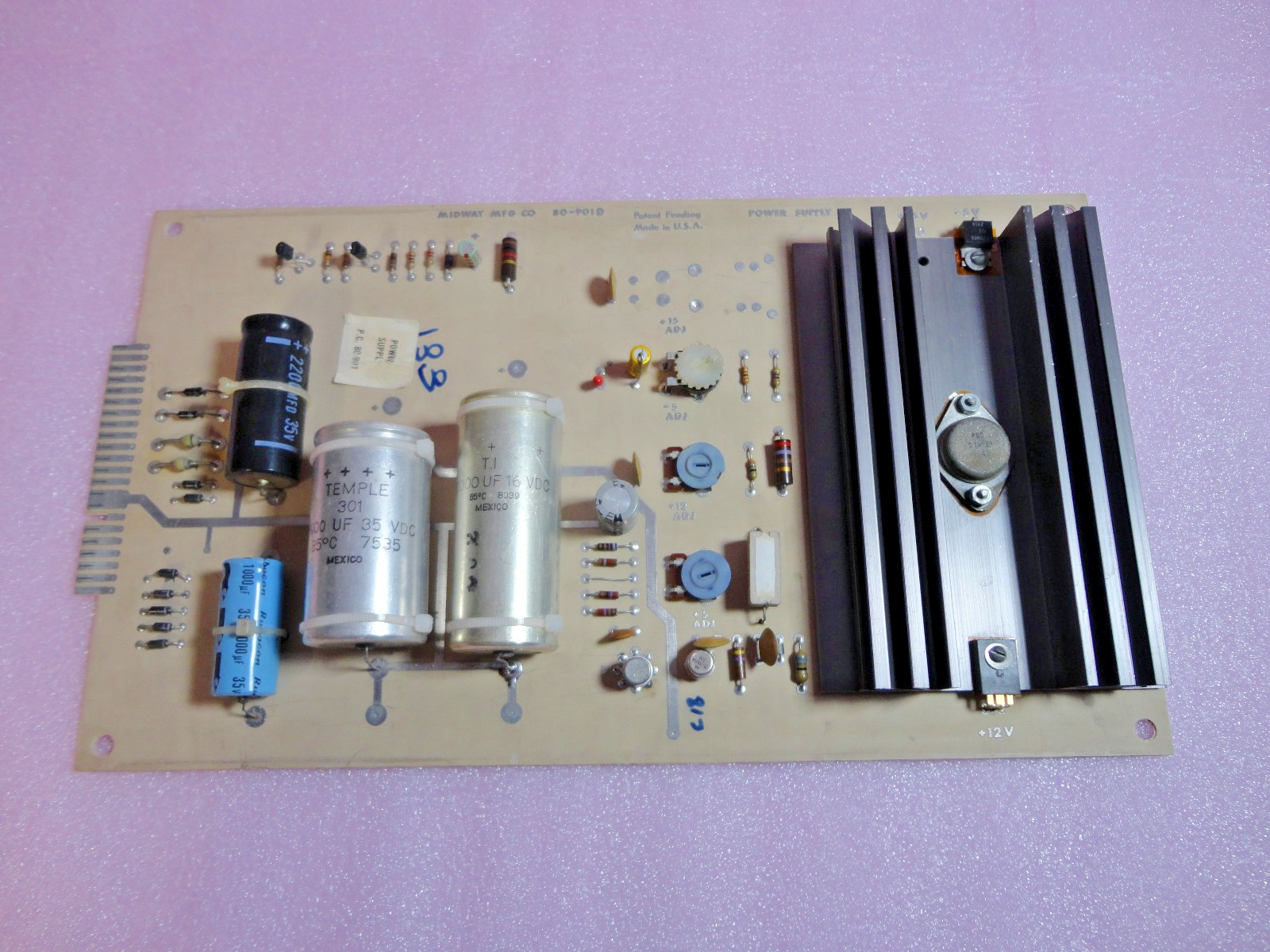 Early Midway MFG, Video Game, A082-904D, +5 Volt Power Supply, Shipped Safe, #6