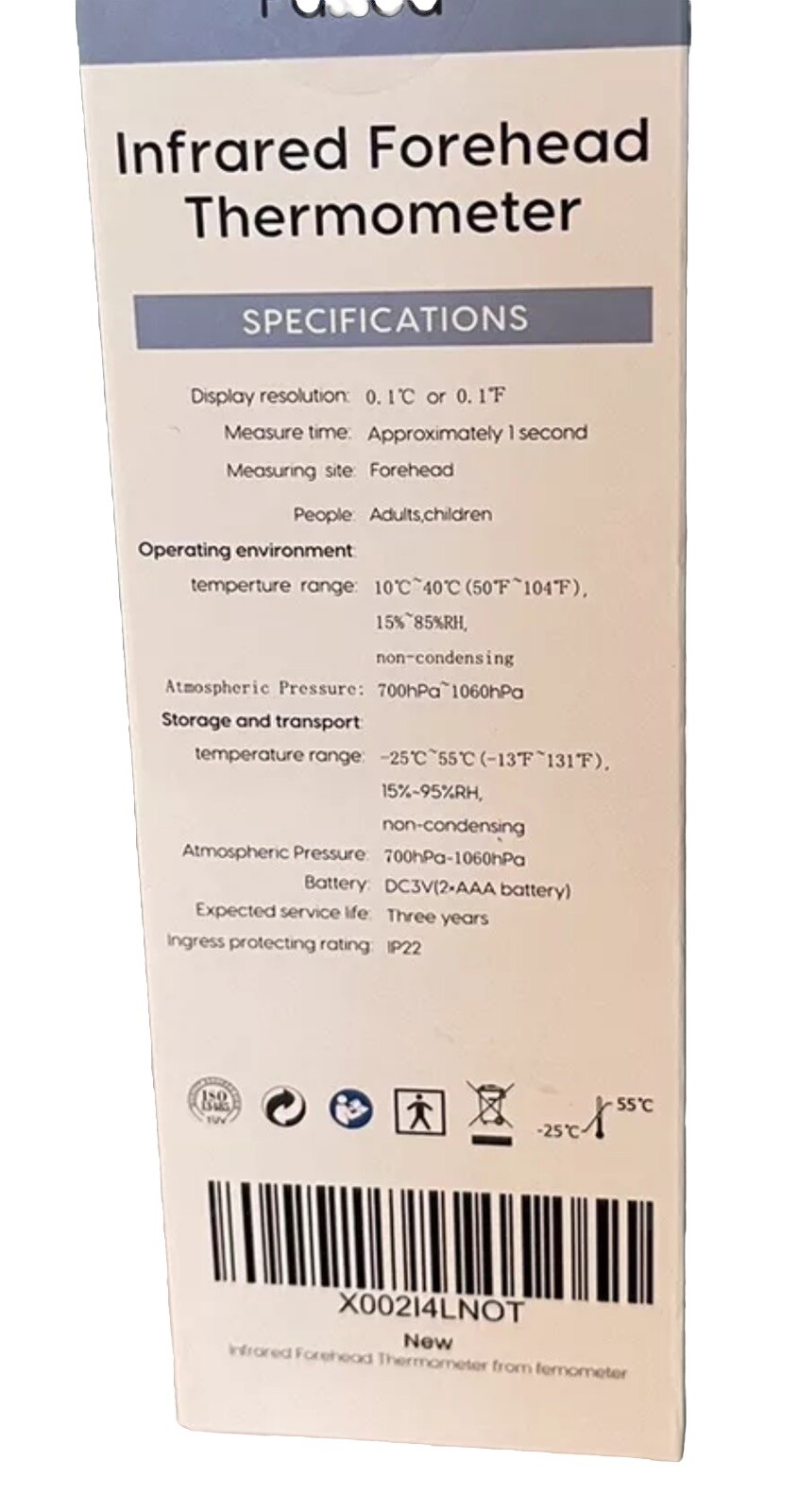 Femometer DET-306 Infrared 2in1 Forehead Thermometer Non-Contact Fever Body Temp