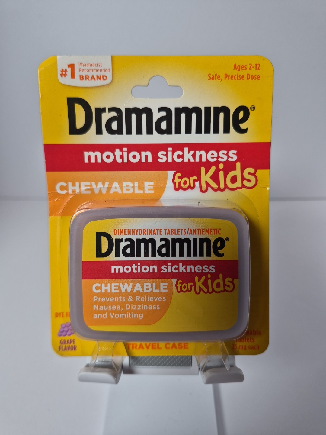 Dramamine Kids Chewable, Motion Sickness Relief, Grape Flavor, 8 Count