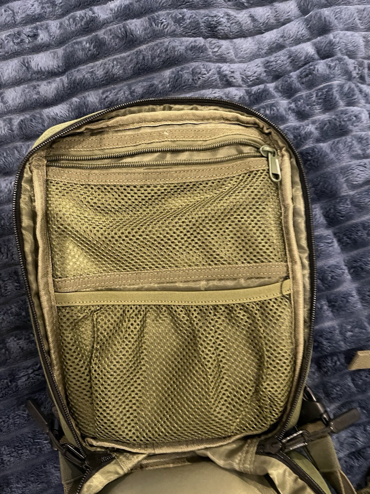 WOLFpak Green Tactical Backpack MOLLE Zip Closure "Trust Your Instincts" Patch
