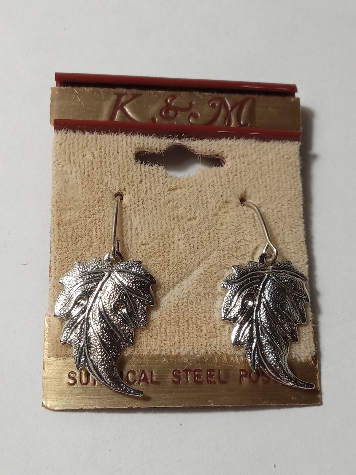 Vintage K&M Silver Toned Pierced Earings