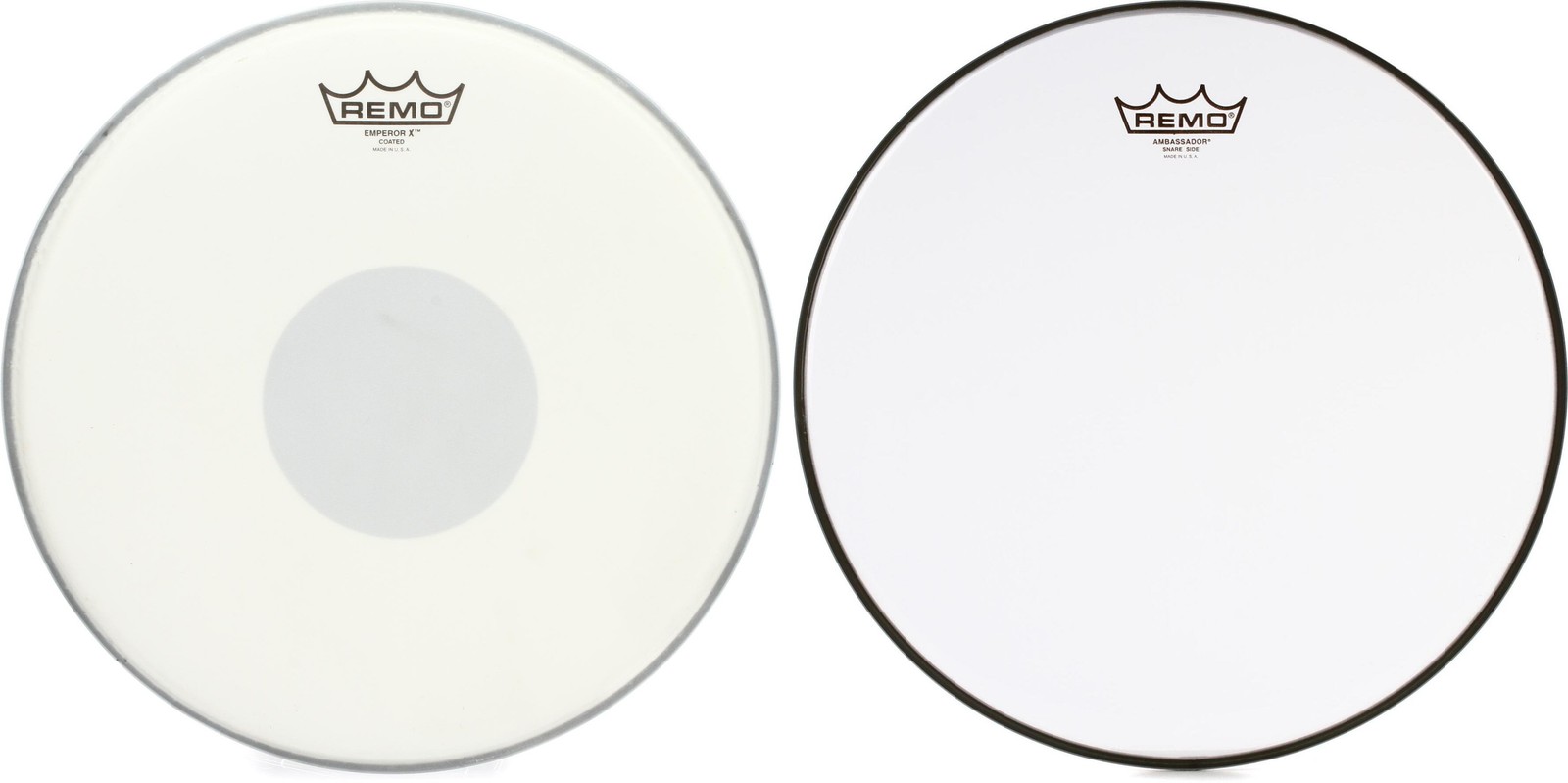 Remo Emperor X Coated Drumhead - 13 inches + Remo SA-0114-00- Value Bundle