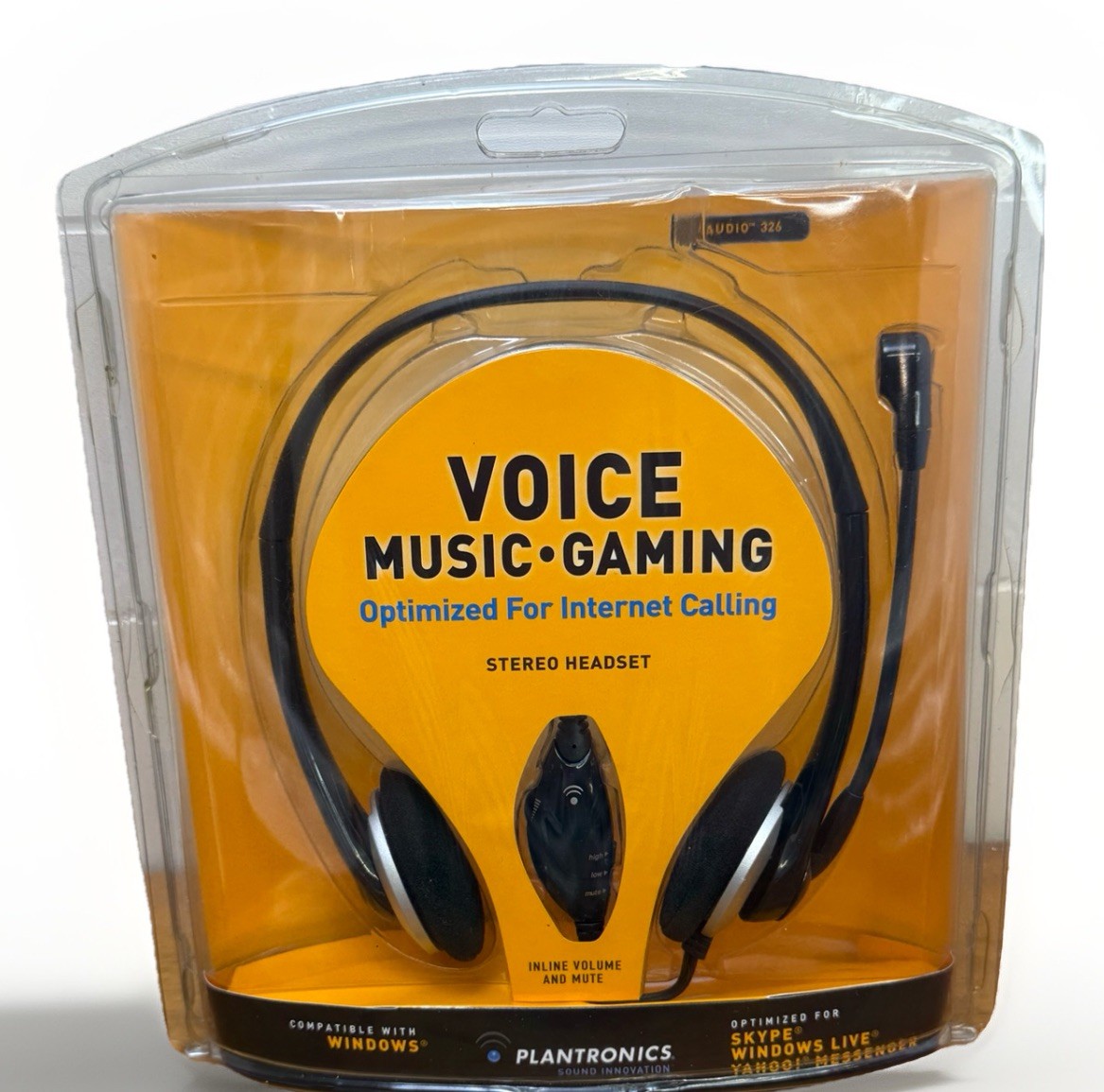 Plantronics Stereo Headset Voice Music Gaming Inline Mic Windows