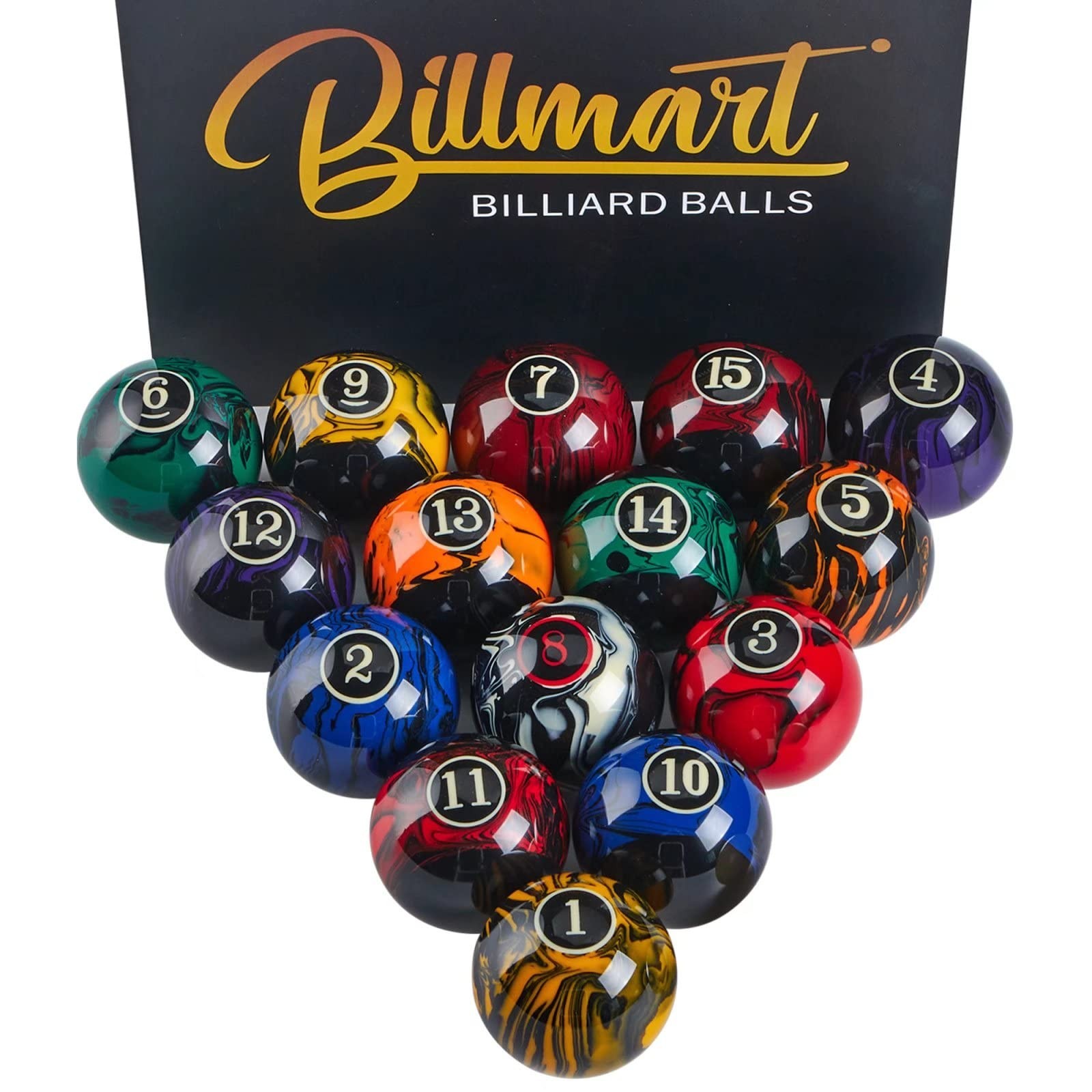 Premium 2-1/4" Billiard Balls Set - Regulation Size Pool Table Accessories, 16 B