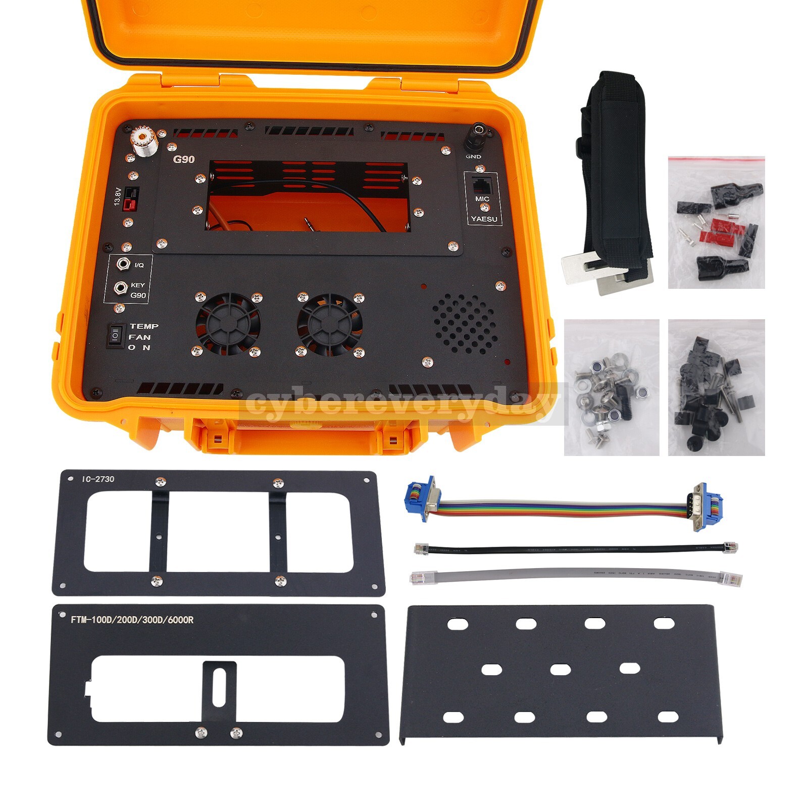 HamGeek 5-In-1 Waterproof Radio Box Orange for Xiegu G90/G90S/G90N FTM-100D #USA