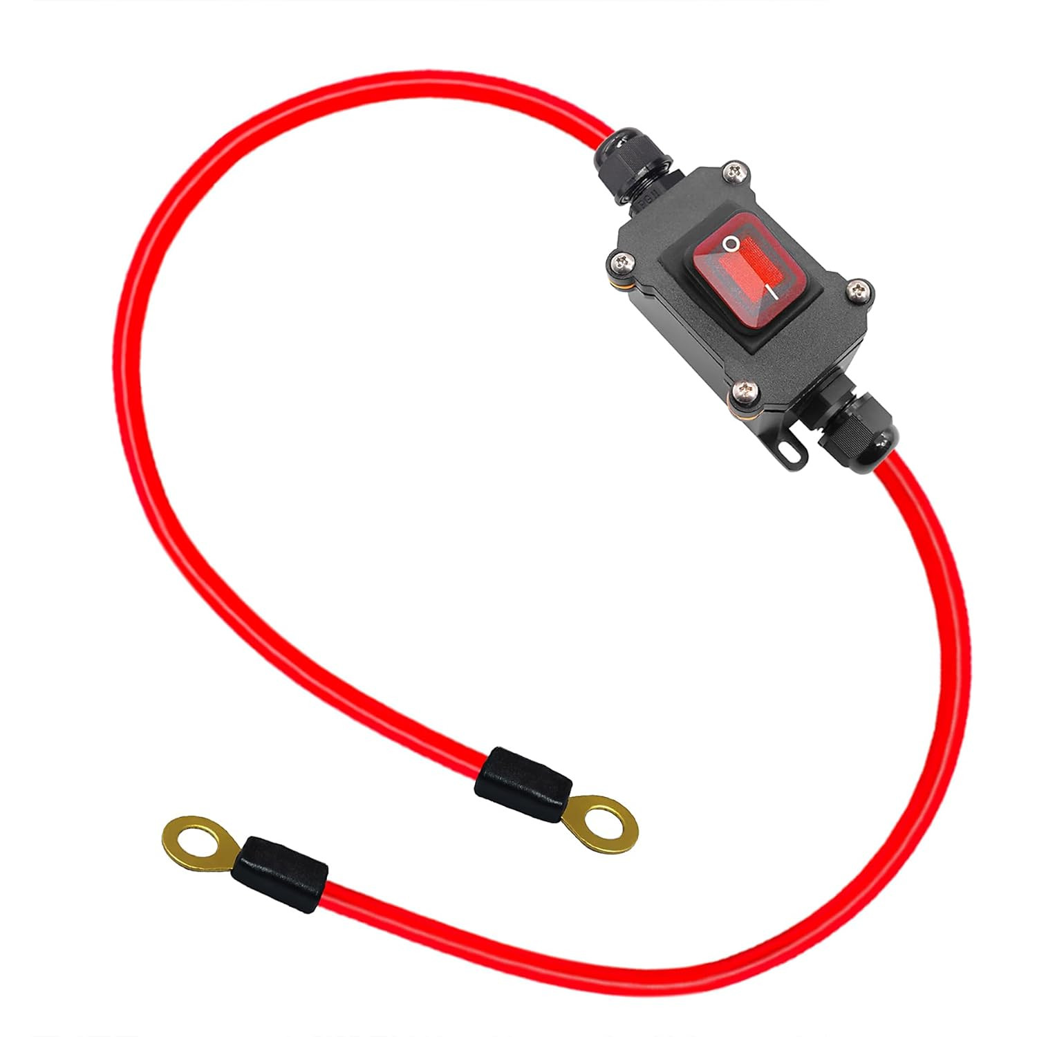 DC 12V Inline Switch DC 12-24V DPST Dual Side Wiring Switchs 25A Inline