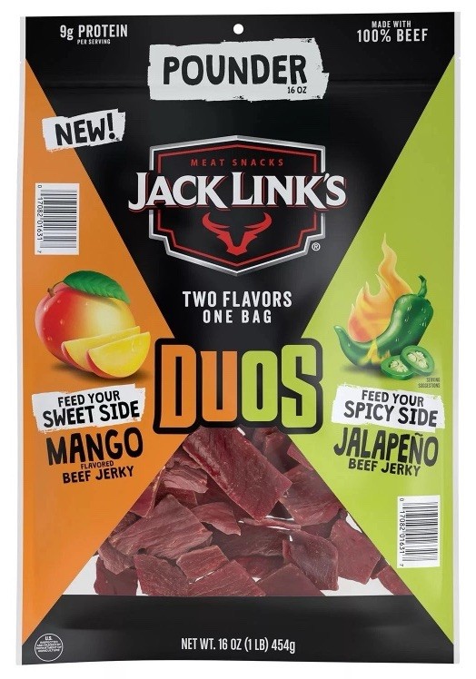 Jack Link's Duos Jalapeno and Mango Beef Jerky, 16 oz.
