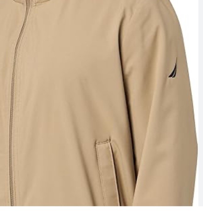 Nautica Performance Wind and Water Resistant Khaki Jacket Size Medium NWT