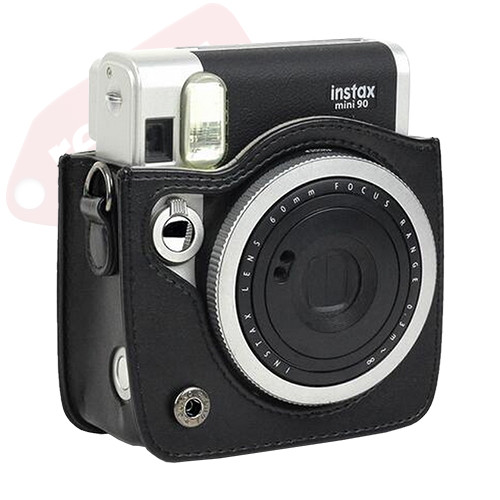 Camera Case Bag for Fujifilm Instax Mini 90 Camera - Black & Brown