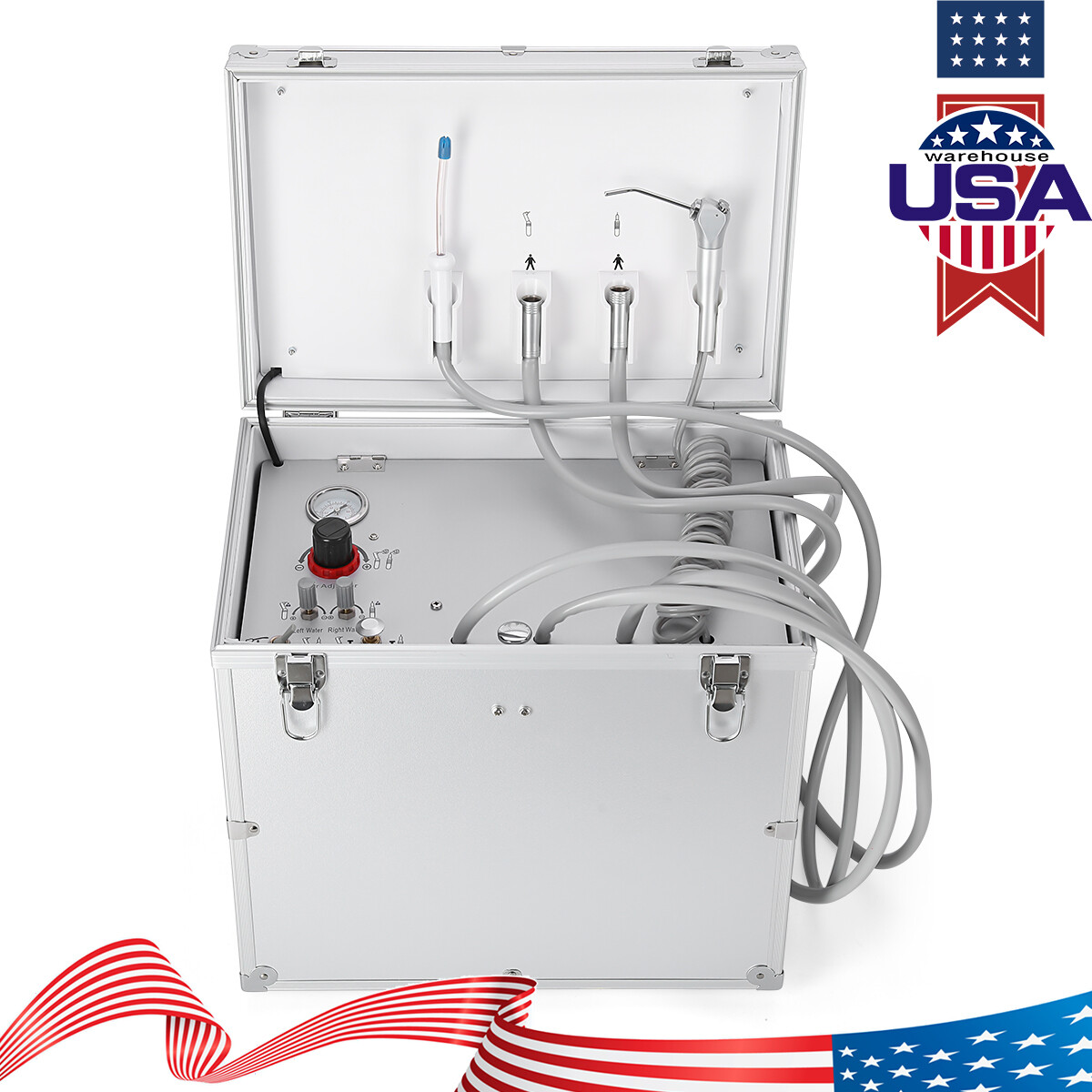 Dental Delivery Unit Syringe Suction Air Compressor / Folding Chair Turbine Unit