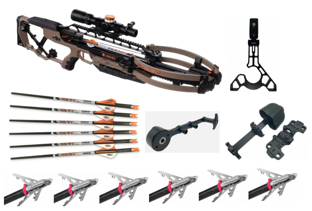 Ravin LR Crossbow Package 6 Bolts Scope Quiver Crank & Bipod, 6 G5 Deadmeat New
