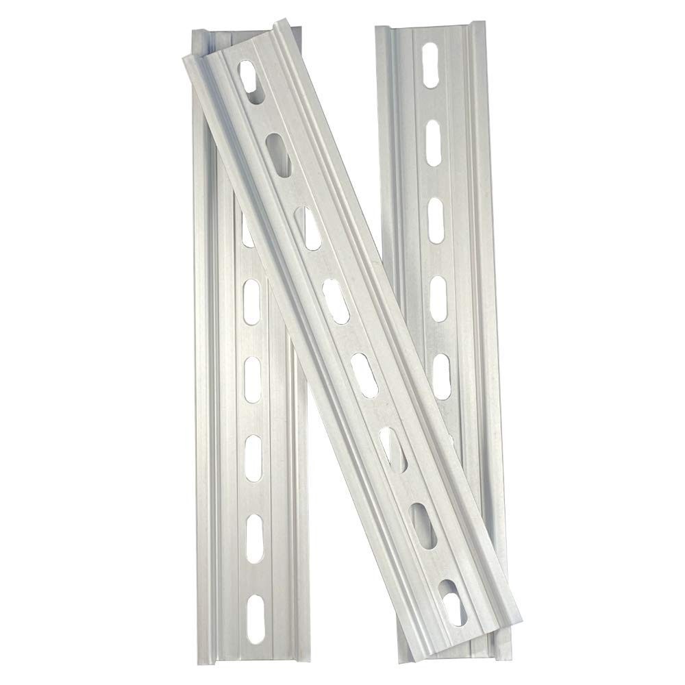 ICI 3 Pieces DIN Rail Slotted Aluminum RoHS 8" Inches Long 35mm Wide 7.5mm High