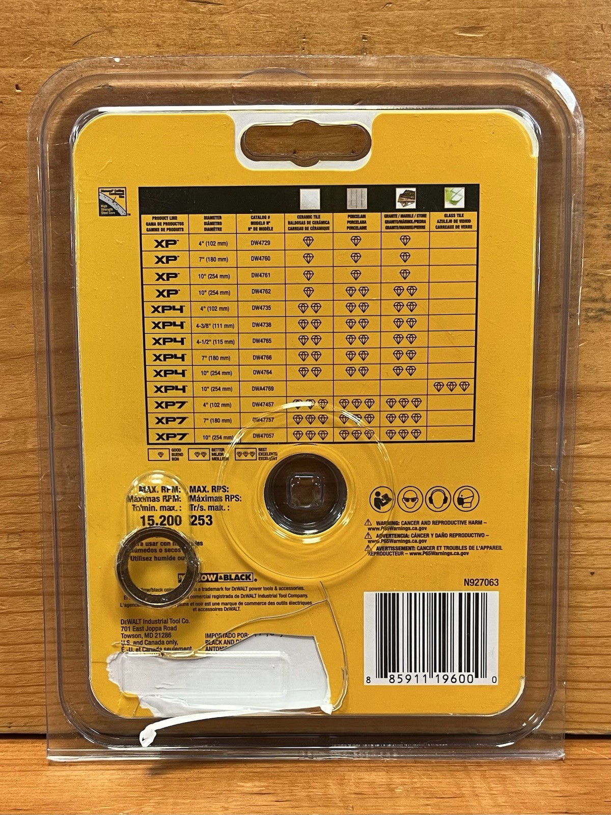 DEWALT XP4 DW4735 4" Continuous Rim Premium Tile Blade