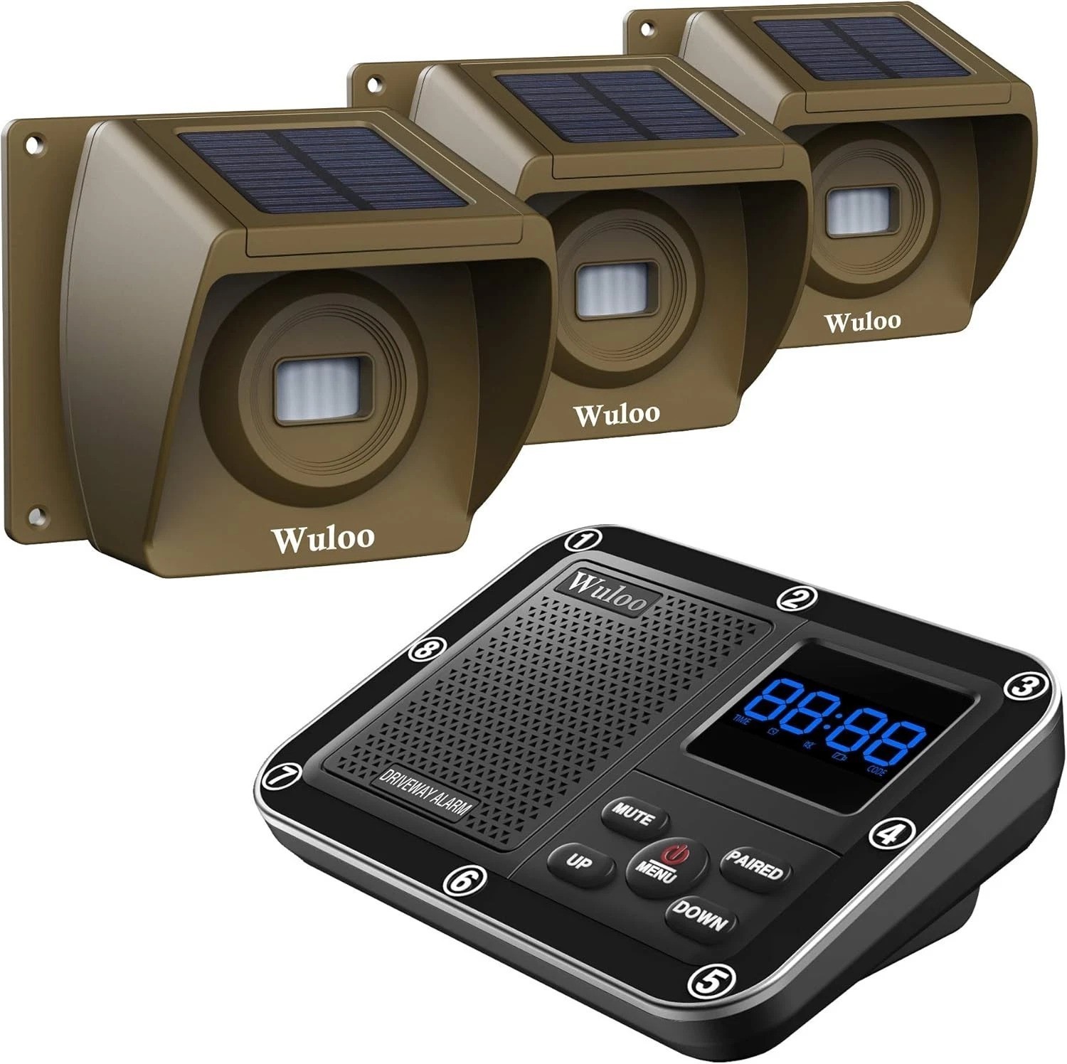 Multi-Functional Wireless Driveway Motion Detector - 1800ft Range, Weatherproof