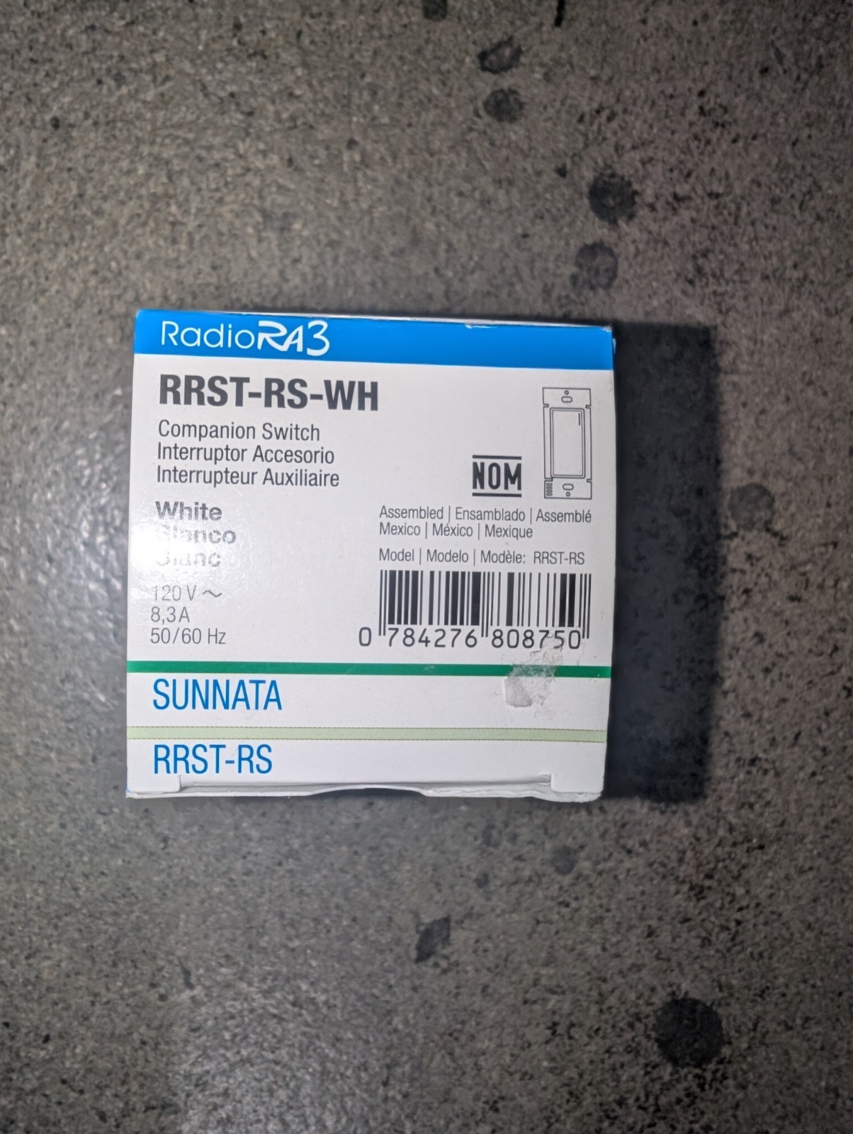 Lutron RadioRa3 Sunnata Companion Switch RRST-RS-WH White - New