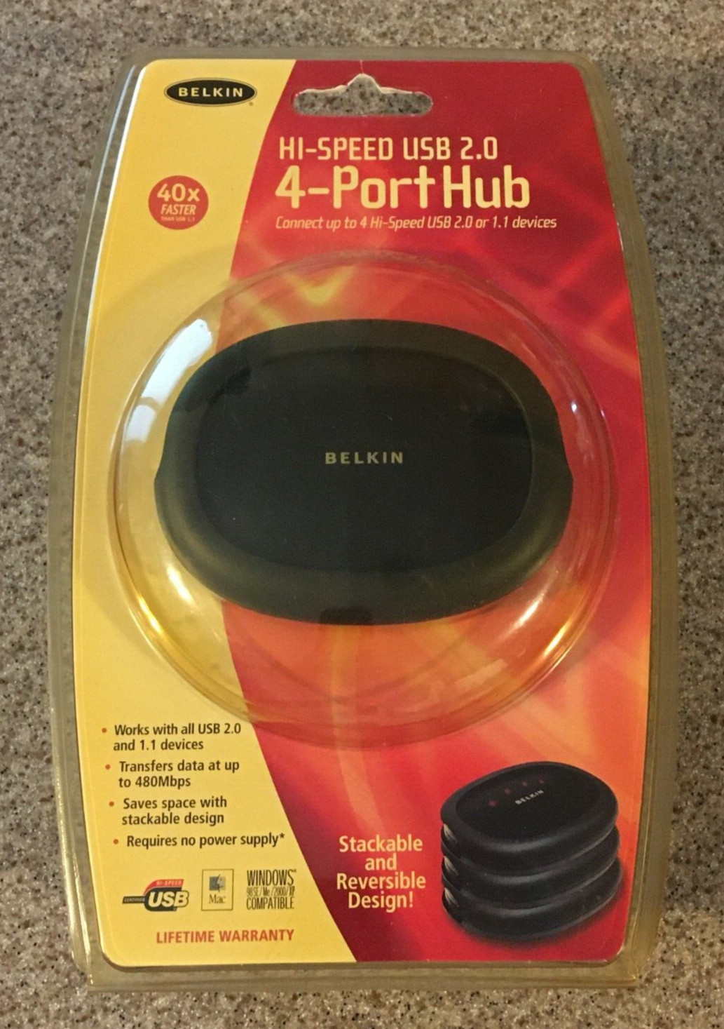 F5U234 Belkin Hi-Speed 4 Port Active Powered Hub USB 2.0 - Brand New In Package