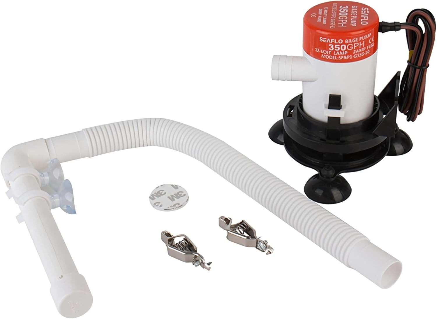 10 Series Portable Livewell Aerator Kit - 12V, 350 GPH, Adjustable Hosepipe, Sub