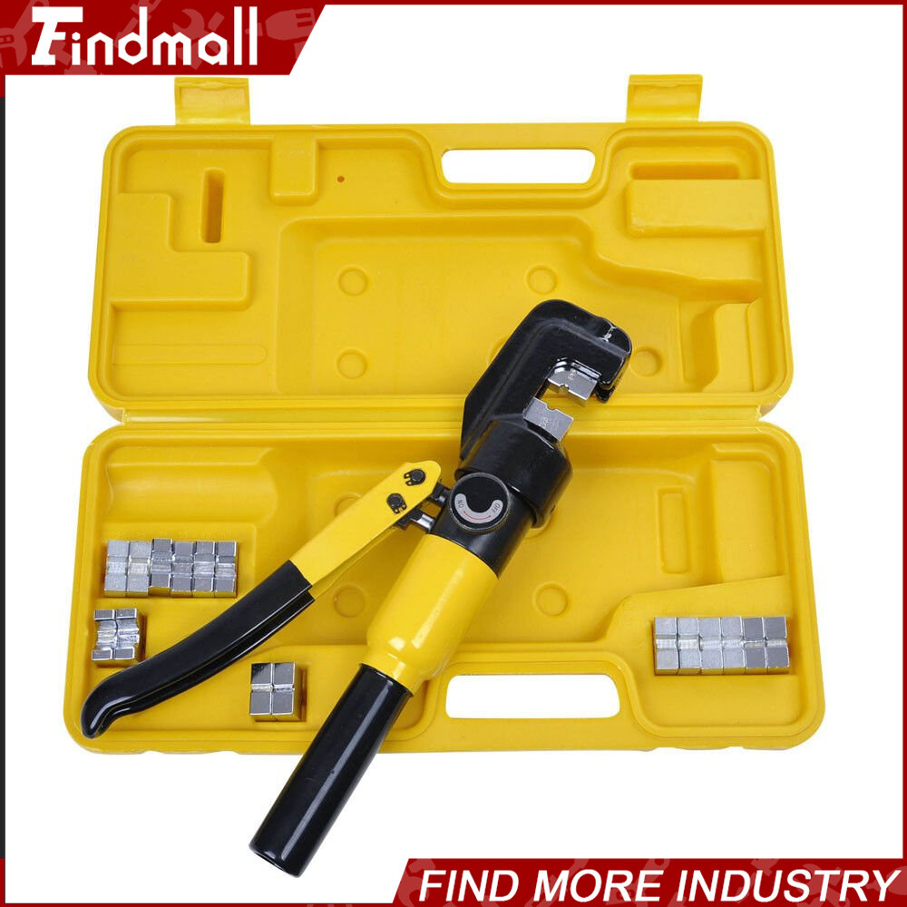 Findmall 10T Hydraulic Wire Battery Cable Lug Terminal Crimping Tool W/ Case