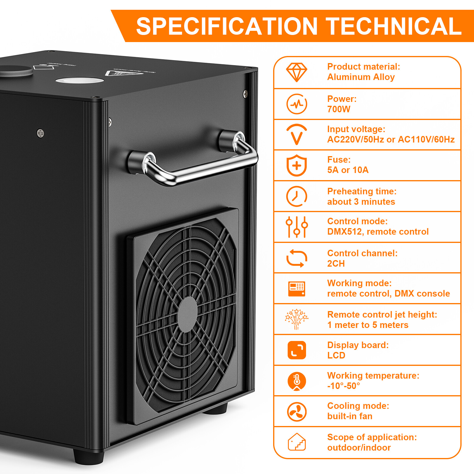 700W Cold Spark Firework Machine Stage Effect DMX Machine DJ Event Party Wedding