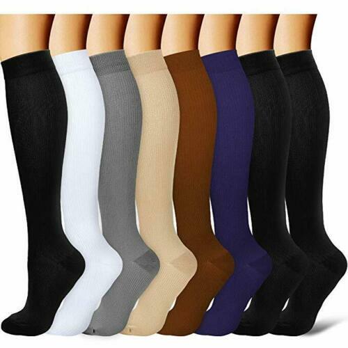 1-5Pairs Compression Socks Graduated Support 20-30mmHg Relief Stocking Men Women