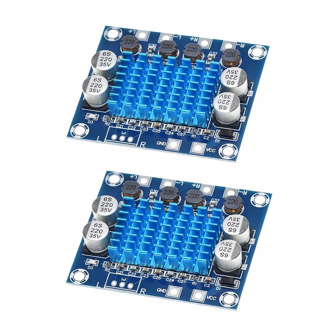 2pcs Class D Stereo Audio Amplifier Boards 30W+30W for Superior Sound Quality