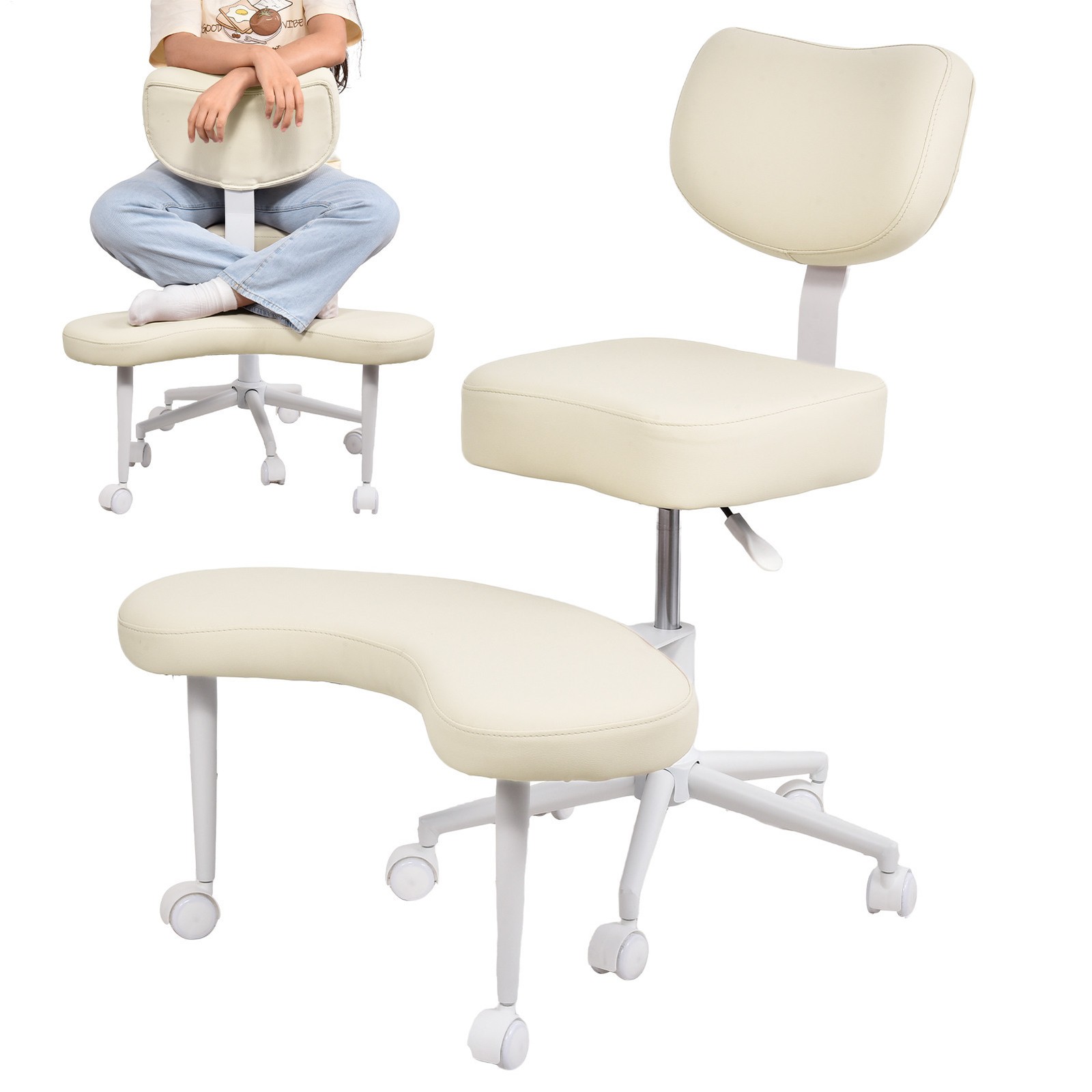 Modern Cross-Legged Swivel Chair Adjustable For Office Meditation ADHD Seat