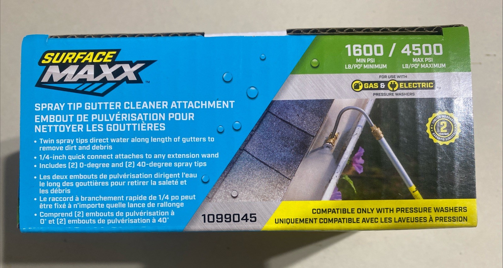 Surface Maxx Gutter Cleaner Spray Tip Attachment Compatible Pressure Washer NEW!