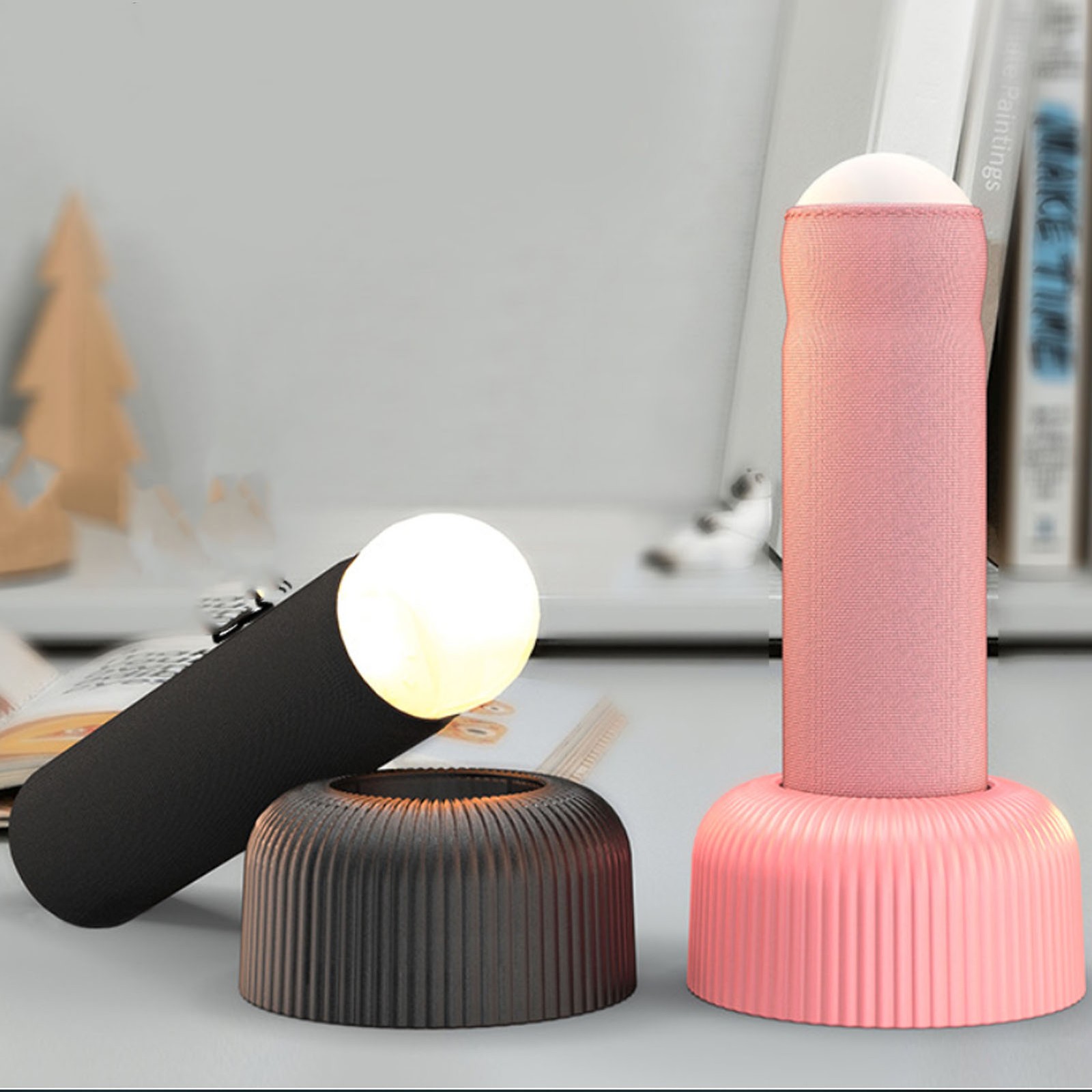 LED Night Light Rechargeable Innovative Stable Base Handheld Warm Night Lig