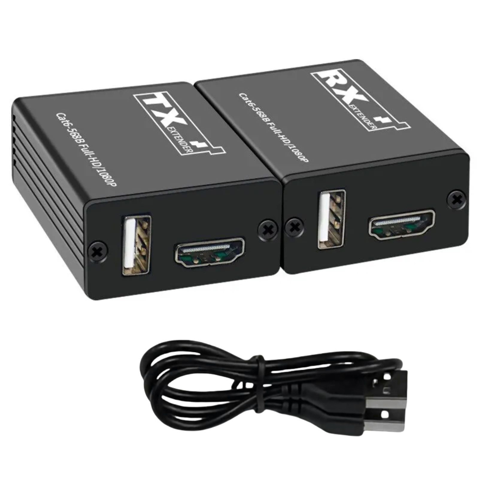 30M USB KVM HDMI Extender Adapter RJ45 Cat6 Ethernet Network Cable Accessories