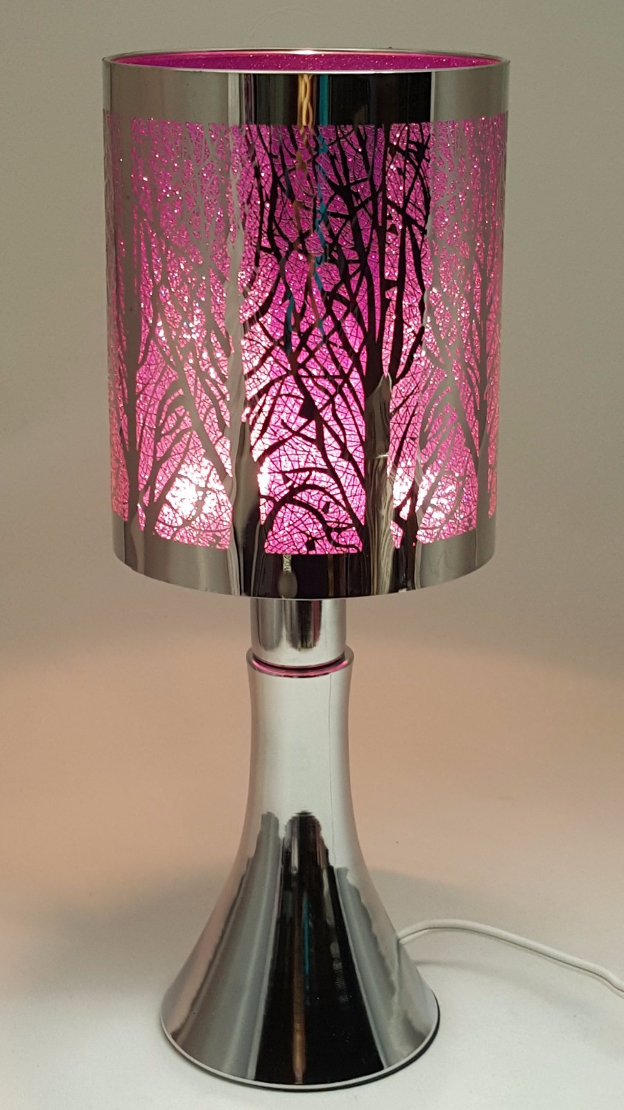 Fragrance ** Stainless Steel Table Touch Lamp Tree (Purple) Silver color