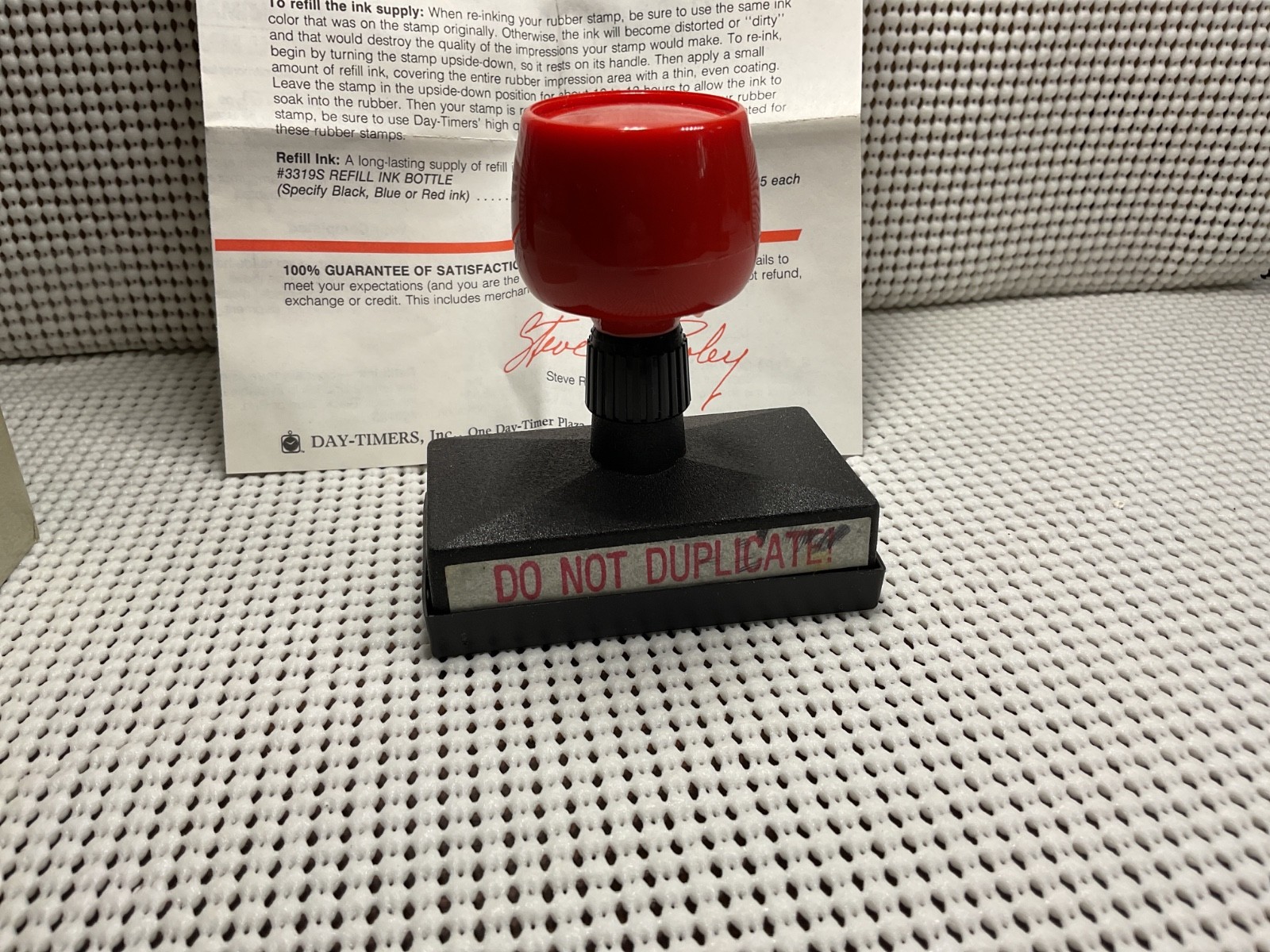 Do Not Duplicate - Not For Publication Rubber Stamp