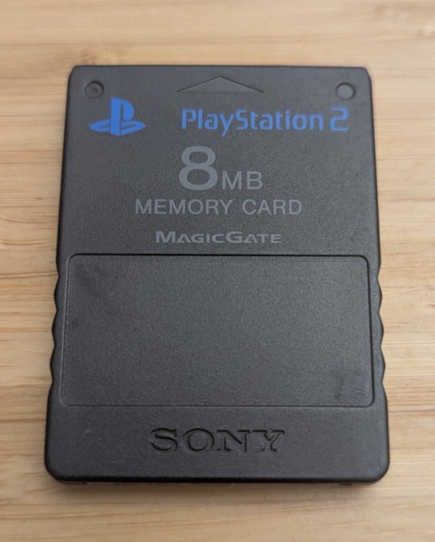 Sony PlayStation 2 PS2 8MB Memory Card - Official - Black